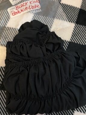 Black Ruched Elastic king sizes Skirt